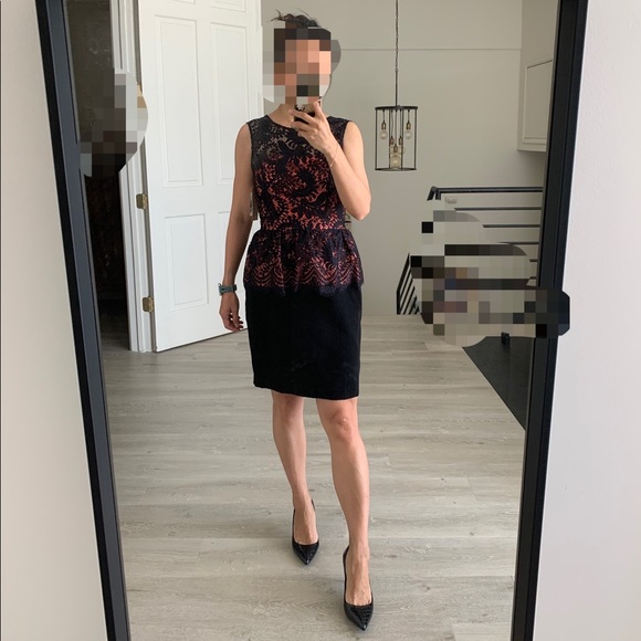 Shoshanna Lace Peplum Dress - Picture 6 of 6